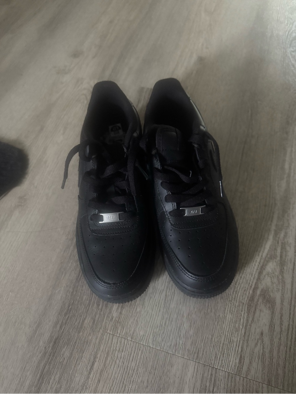 Kids' Black Lace-Up Athletic Sneakers